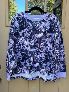 Under Armour Crew Neck Sweatshirt Purple, Black, White Marbled Look Women's XL